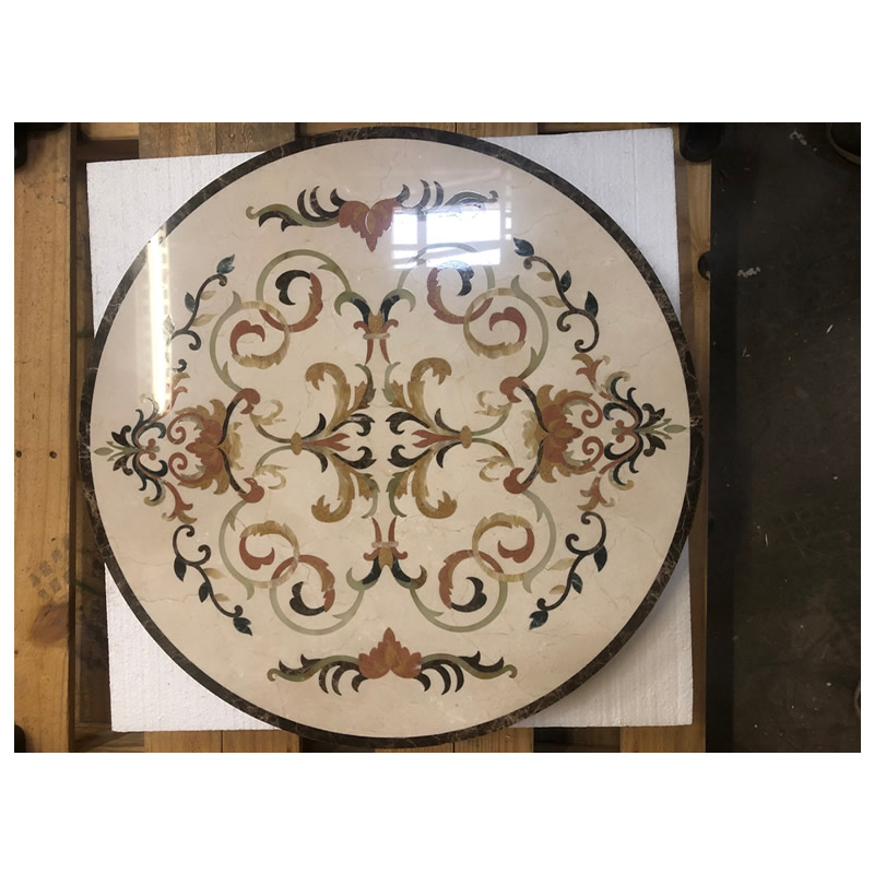 Grace, 24" Waterjet Stone Floor Medallion